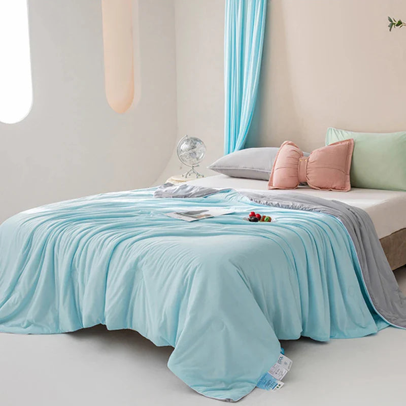 Afralia™ Premium Ice Cream Summer Quilt: High-End Cool Fiber, Soft & Breathable Quilted Blanket
