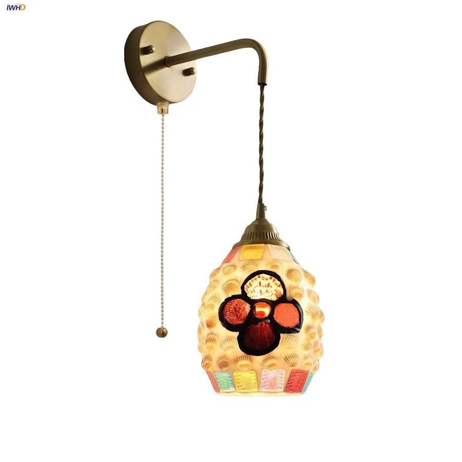 Afralia™ Glass Shell LED Wall Lights: Modern, Colorful, Nordic Design