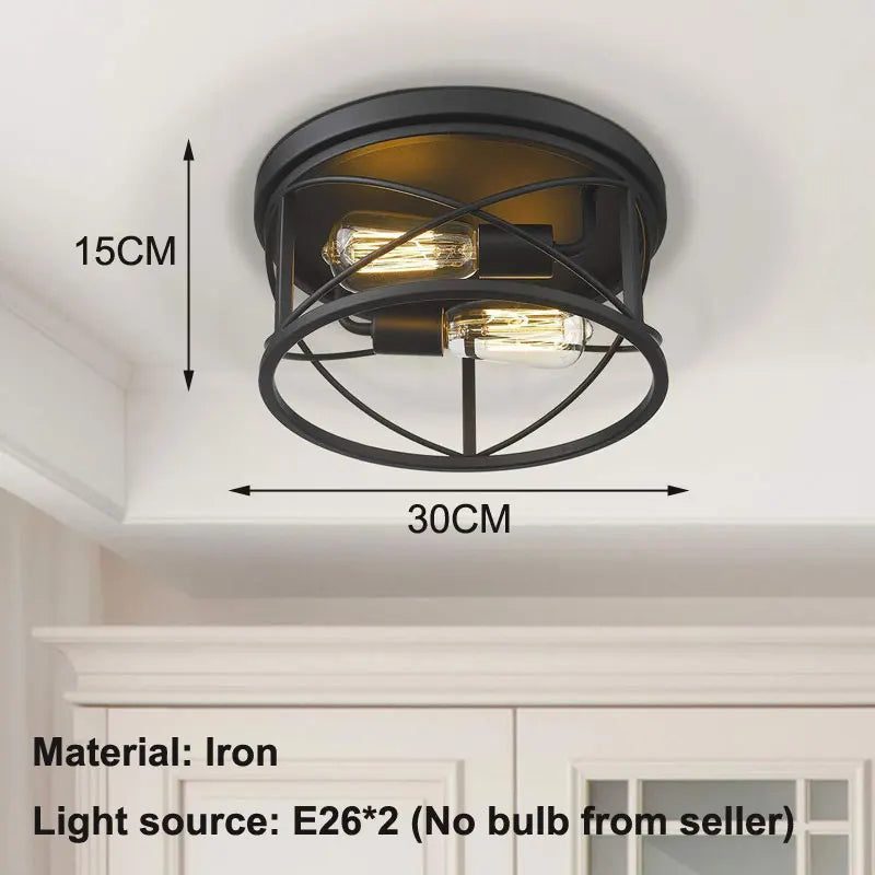 Afralia™ Vintage Style Ceiling Light for Living Room, Hallway, Bedroom & Kitchen