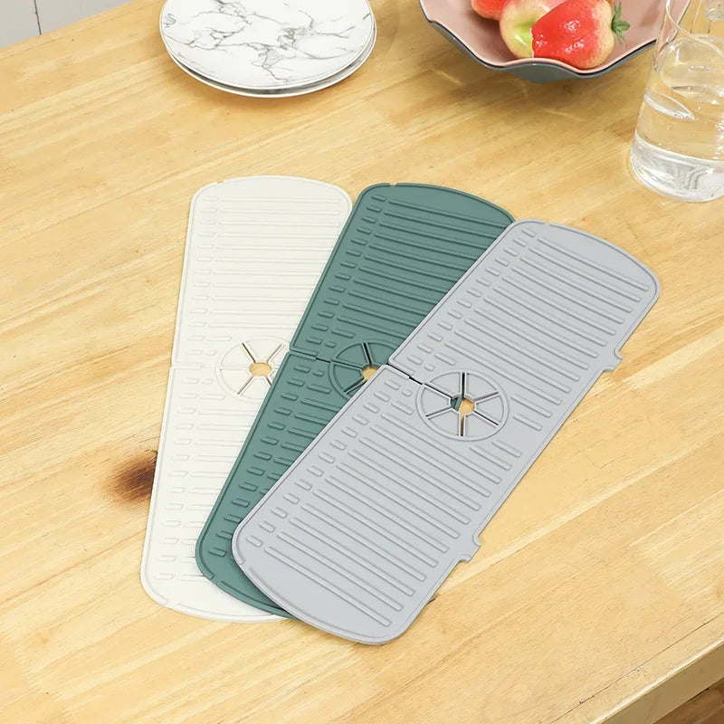 Afralia™ Silicone Drainage Pad for Kitchen & Bathroom Sinks - Countertop Protector & Anti-Slip Mats