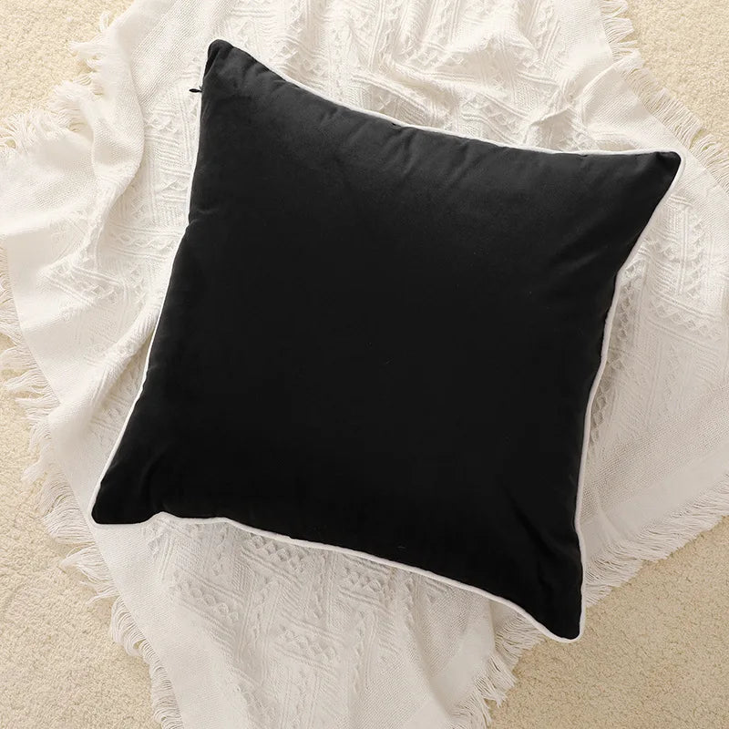 Afralia™ Velvet Hemming Pillowcase: Modern Nordic Style Cushion Cover 50x50, High Quality Light Luxury