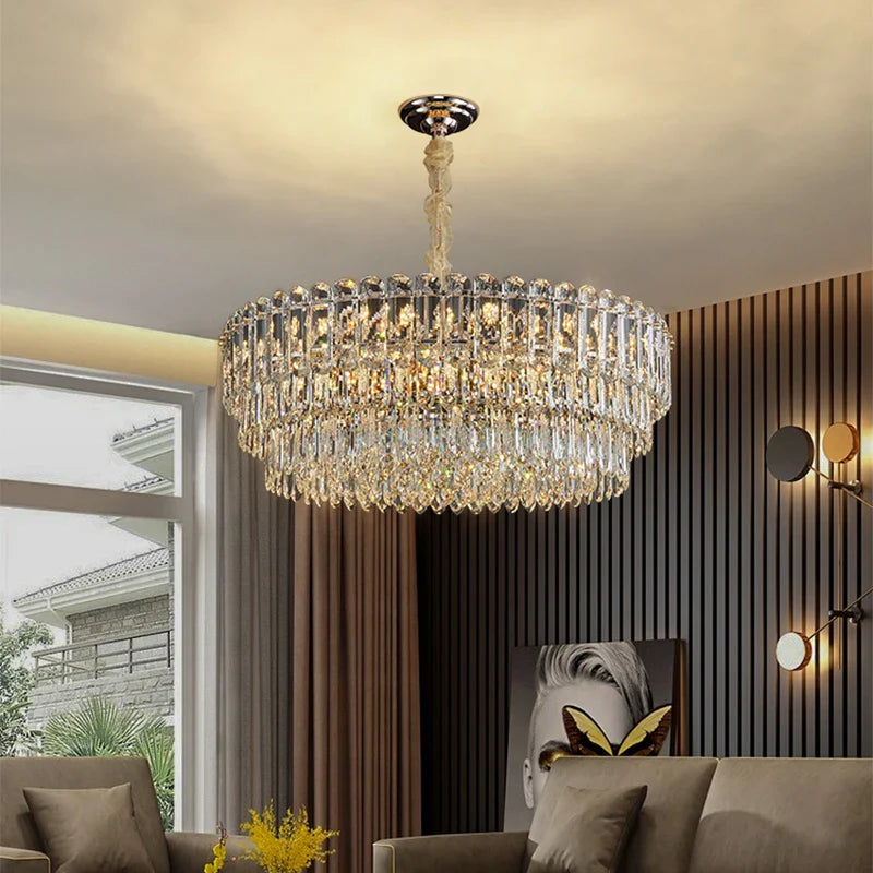 Afralia™ Crystal Chandelier: Postmodern High-End Light Luxury for Living & Dining Rooms