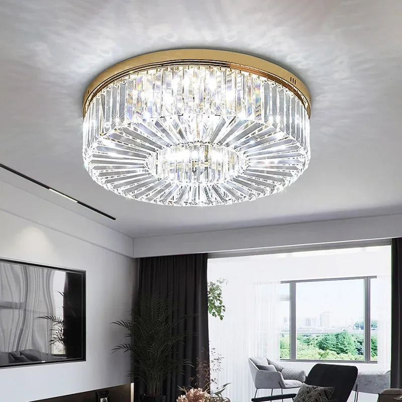 Afralia™ Crystal Ring Chandelier: Modern Luxury LED Ceiling Light Fixture