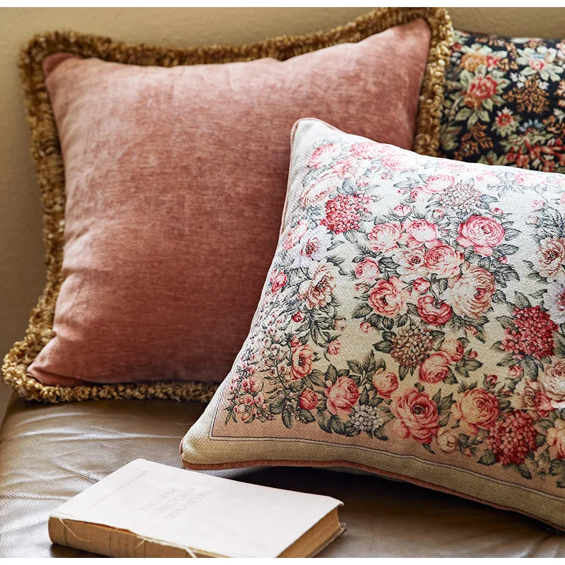 Afralia™ Spring Flowers Decorative Pillow Covers | Farmhouse Style Square Cushion Case