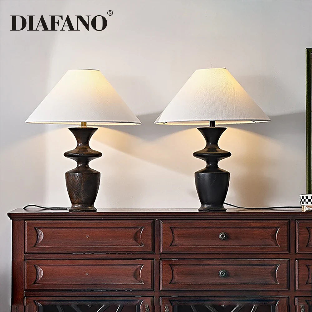 Afralia™ Walnut Black Wood Floor Lamp for Study Living Room Bedroom Lighting