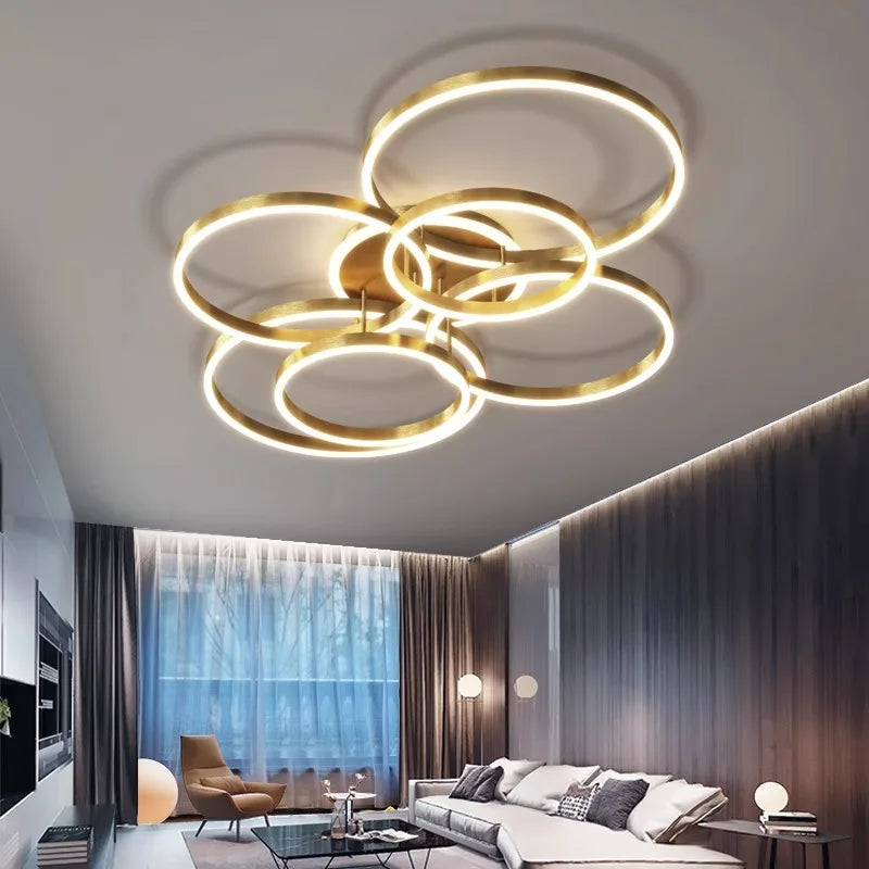 Afralia™ Smart LED Ceiling Lights for Nordic Home Decor