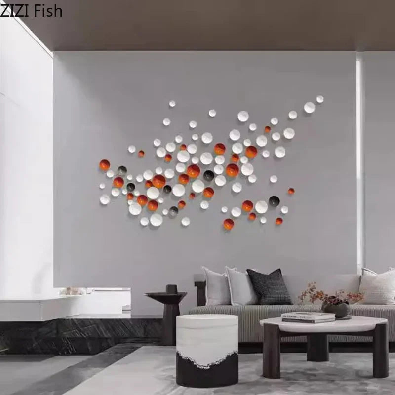 Colorful Disk Wall Ornaments by Afralia™ - Round Hanging Decor for Living Room Aesthetics