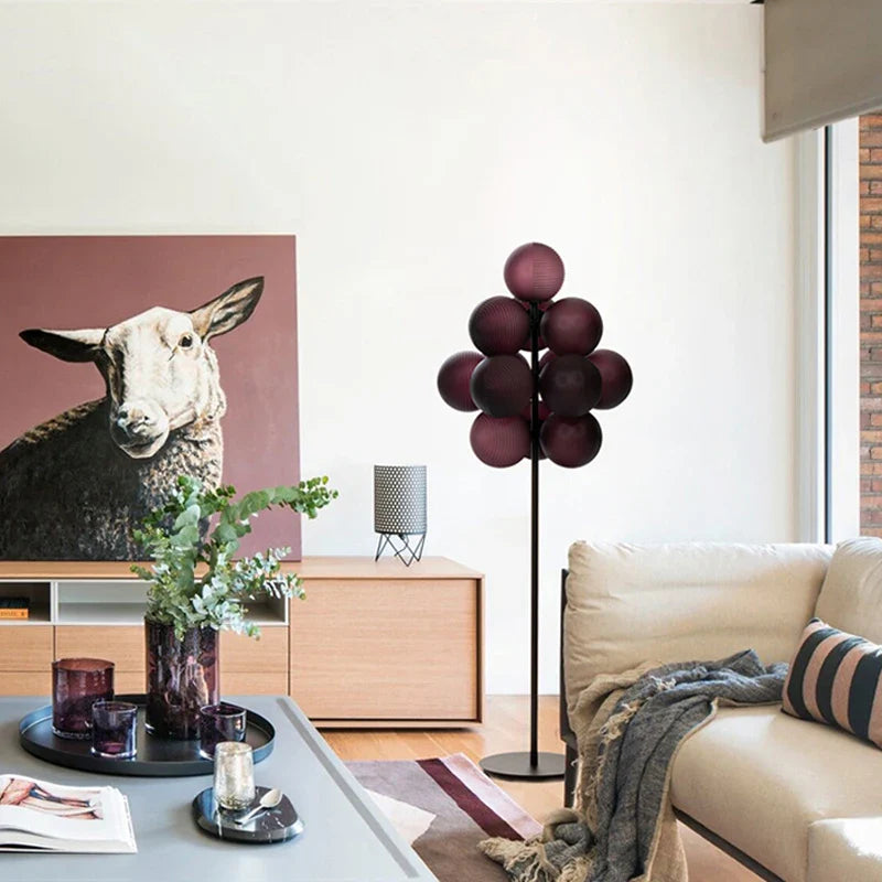 Afralia™ BubbleGlass LED Floor Lamp for Nordic Minimalist Living Room & Bedroom Home Decor