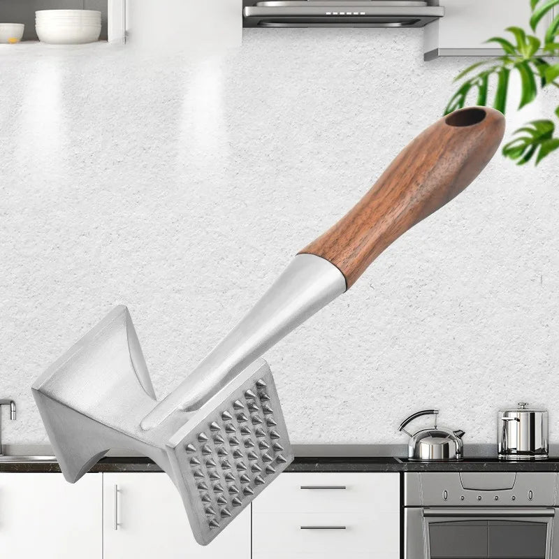 Afralia™ Double Faced Meat Tenderizer for Kitchen - Stainless Steel Meat Hammer