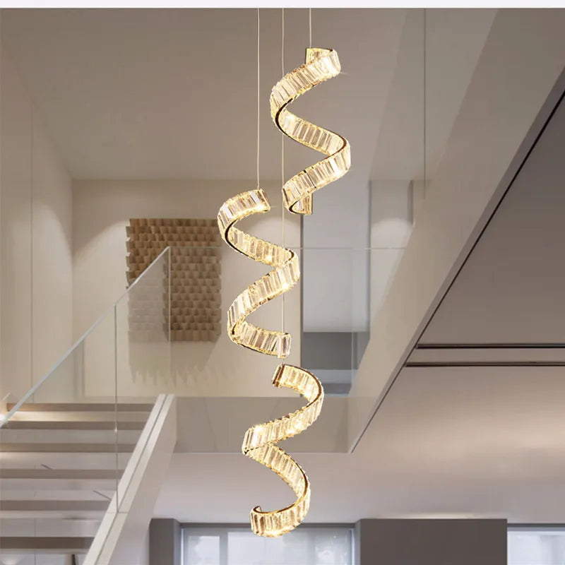 Afralia™ Luxury LED Chandelier with K9 Crystals for Home Suspension