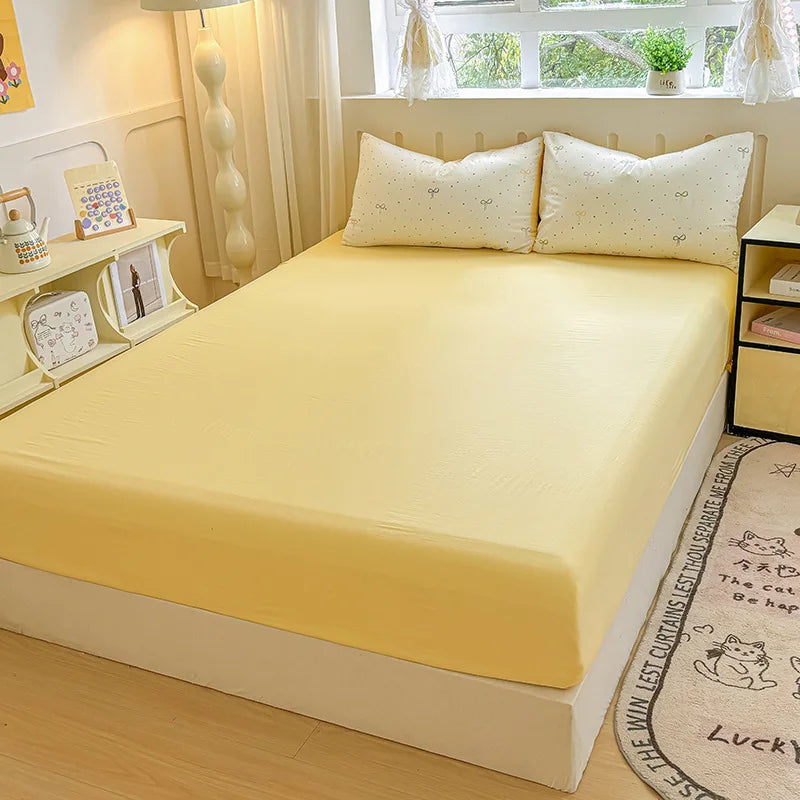 Afralia™ Double Bed Elastic Fitted Sheet - Dust-Proof Microfiber Mattress Cover