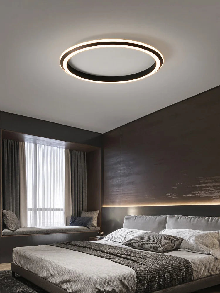 Afralia™ Modern Round Ceiling LED Lamp for Bedroom, Minimalist Design for All Rooms