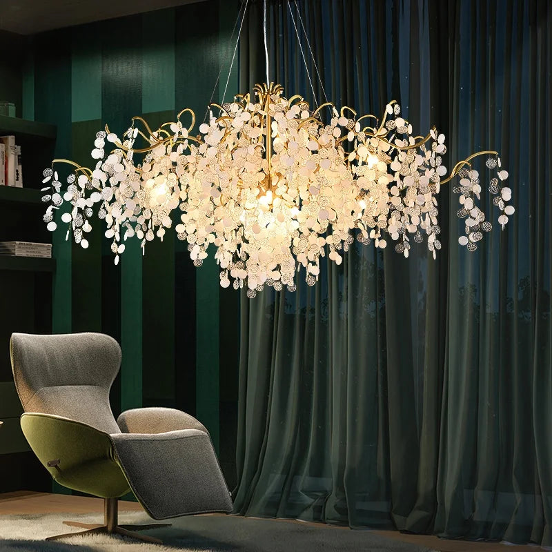 Afralia™ Crystal Branch Chandelier: Luxury Art Decor Lighting for Living Room, Bedroom, Dining Room