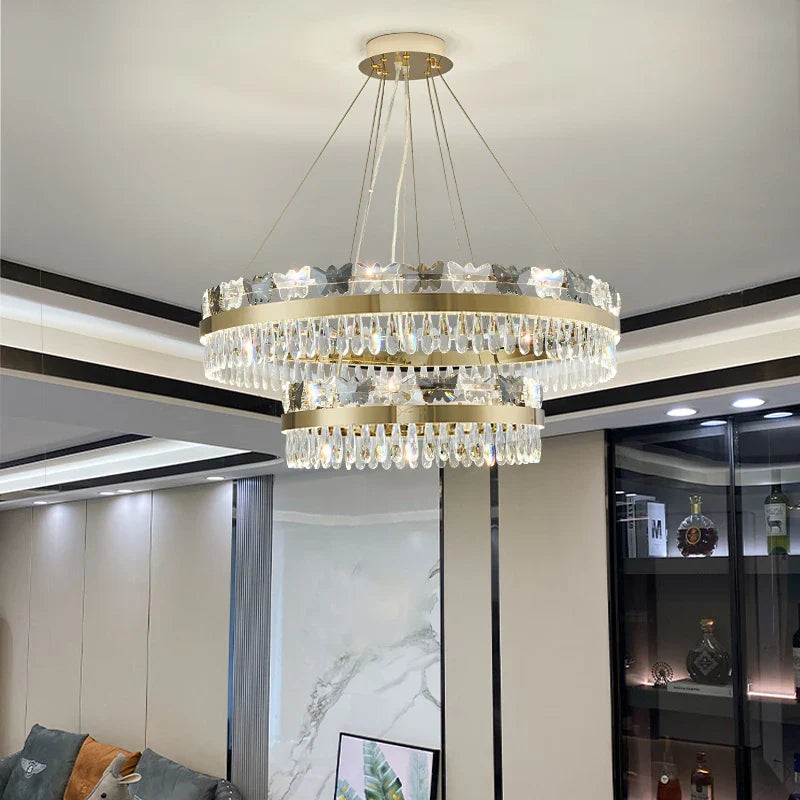 Afralia™ Crystal Butterfly Living Room Lamp: Luxury Postmodern Dining Room Lighting