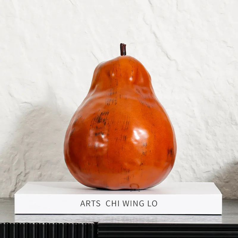 Afralia™ Resin Pomelo & Pear Abstract Sculpture Decor for Home Ornament