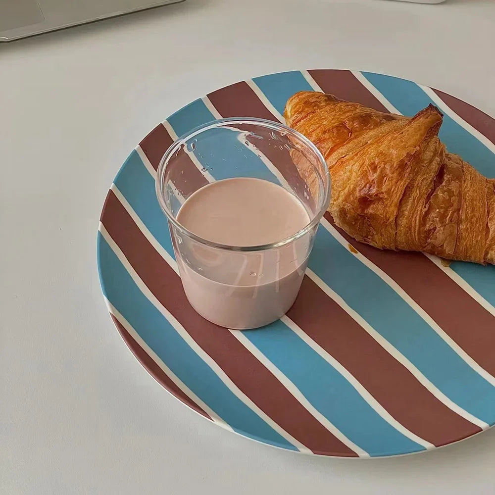 Afralia™ Nordic Style Bamboo Fiber Dining Plate for Desserts, Fruits, and Cakes