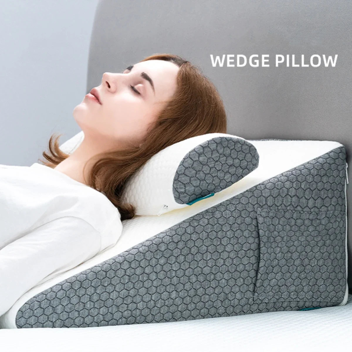 Afralia™ Memory Foam Bed Wedge Pillow Set - Versatile Support for Back, Leg, and Knee