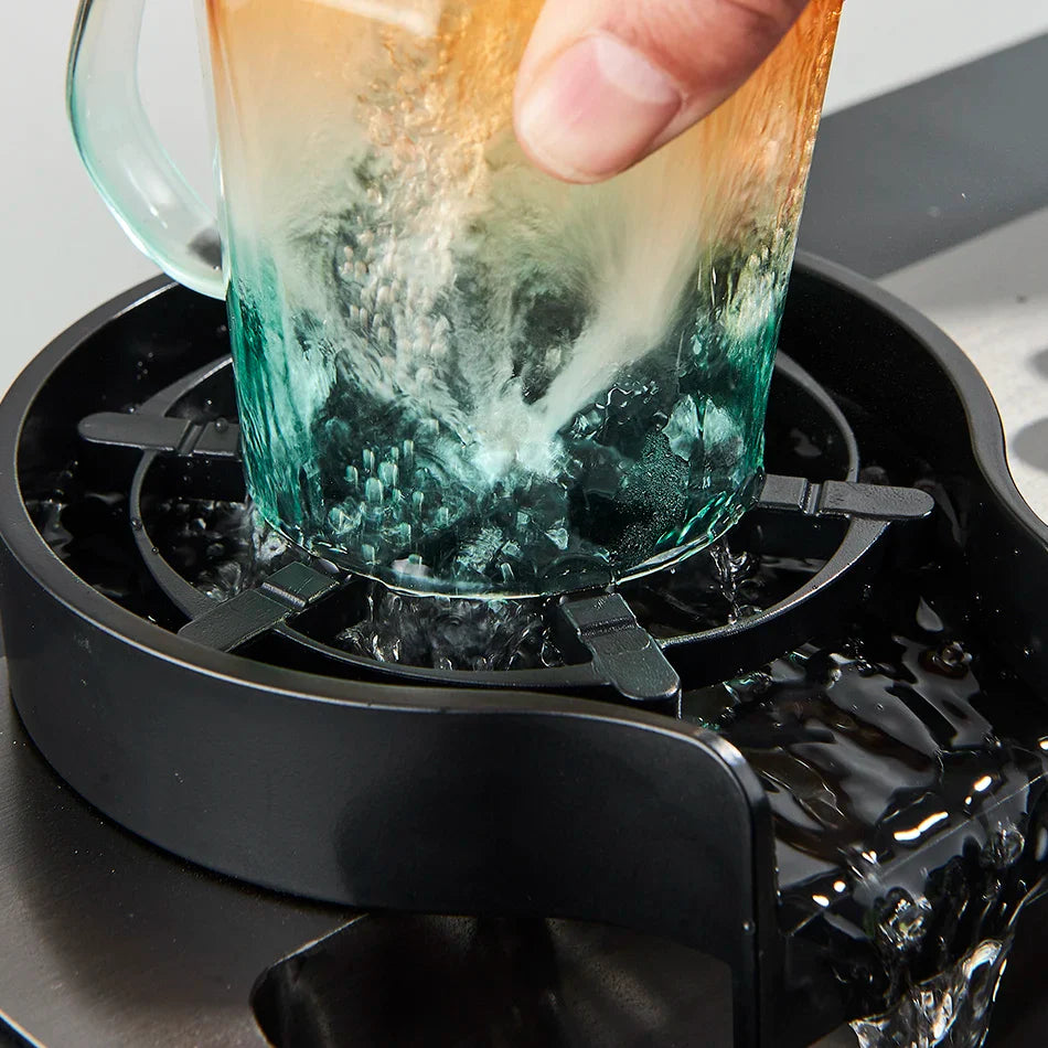 Afralia™ Glass Rinser Faucet: Automatic Cup & Pitcher Washer for Kitchen Sink