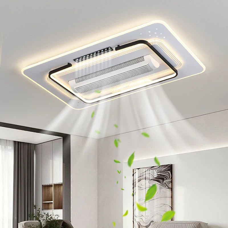 Afralia™ Bladeless LED Ceiling Fan Light: Modern Invisible Fan Lamp for Bedroom & Living Room