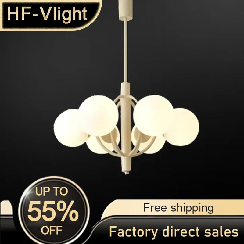 Afralia™ Transparent Glass Chandelier for Home Dining Room Ceiling Decoration