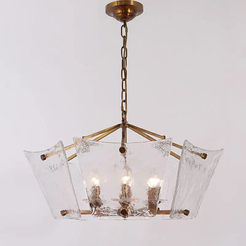 Afralia™ Retro Glass Copper Chandelier for Study & Bedroom Lighting