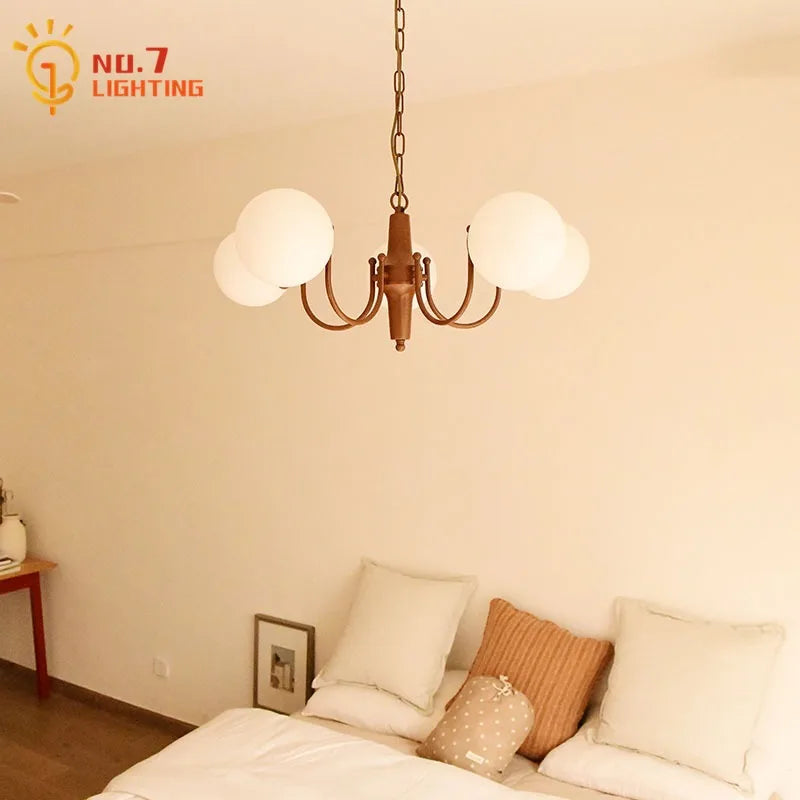 Afralia™ French Vintage Iron Art Pendant Light for Living Room Kitchen Bedroom