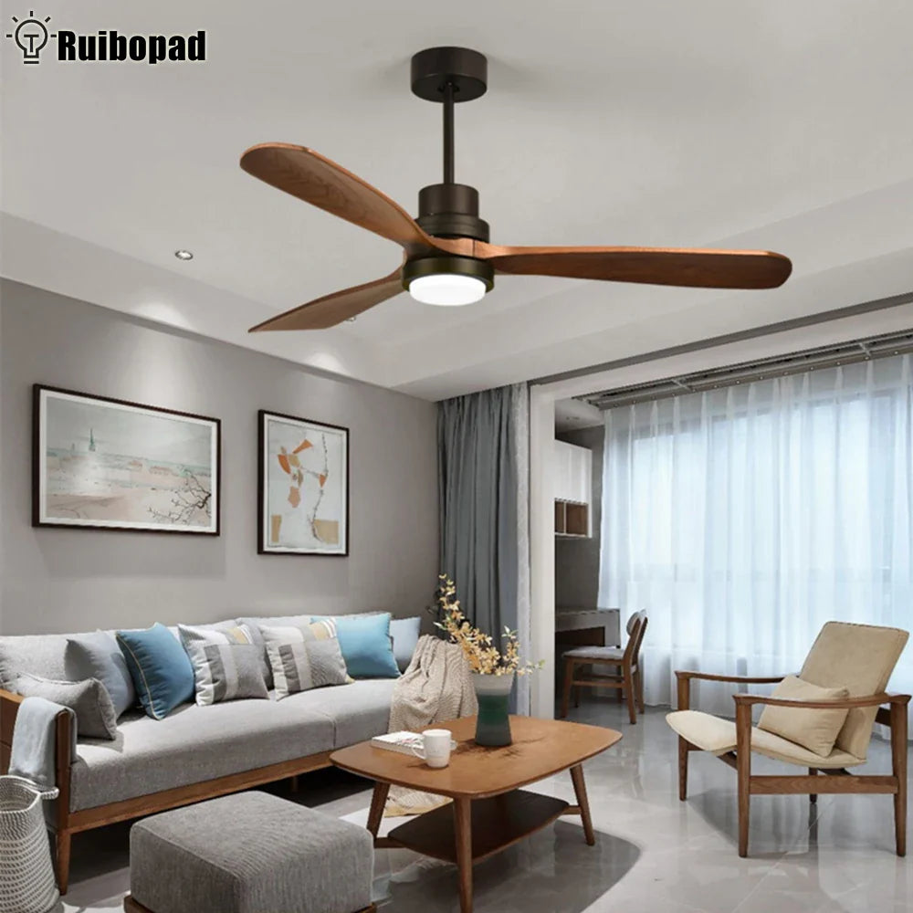 Afralia™ Retro Black Ceiling Fan with Light and Control for Home, Bedroom, Dining Room, Lounge