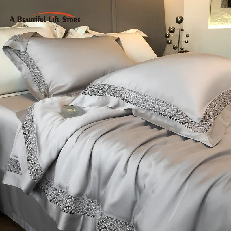 Afralia™ Eucalyptus Fiber Summer Quilt Bedding Set with Wide Edge & Silky Cool Feel