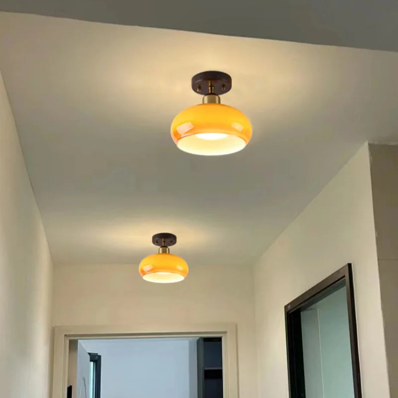 Afralia™ LED Ceiling Lamp Japanese Style Glass Modern Living Room Lighting