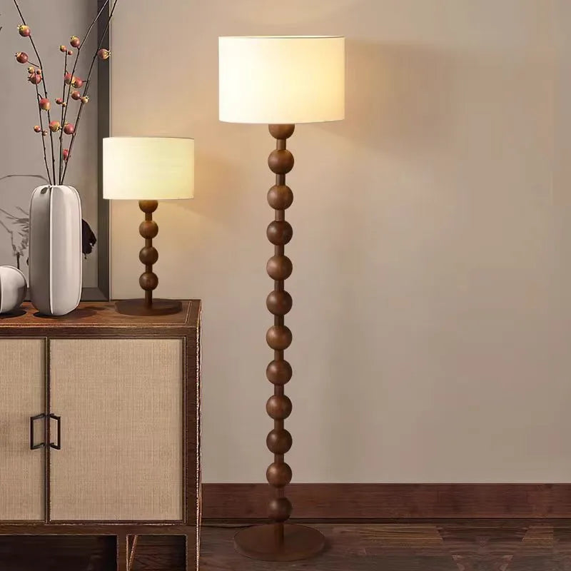 Afralia™ Solid Wood Floor Lamp for Stylish Medieval Home Decor