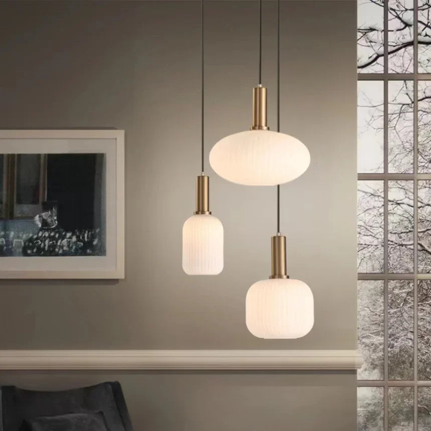 Afralia™ Glass Pendant Chandelier for Modern Decor in Restaurant, Shop, or Bedroom