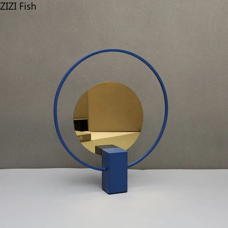 Afralia™ White Ripple Spike Ball Ornaments - Golden Plate Desk Decoration Sculpture