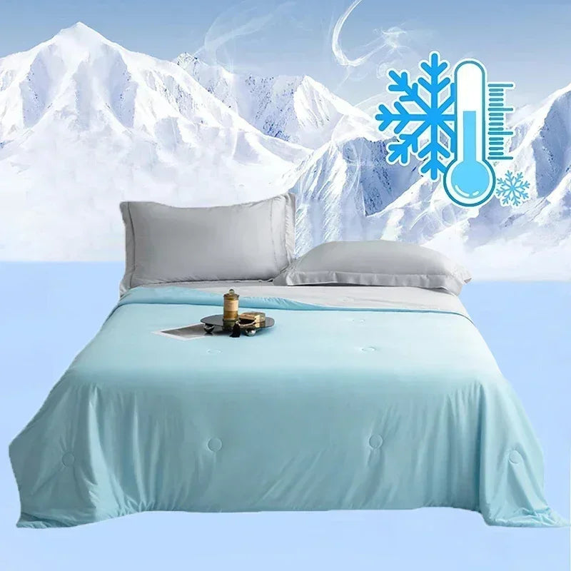 Afralia™ Silky Cool Double-Sided Summer Blanket for Beds - Lightweight Comforter for Hot Nights