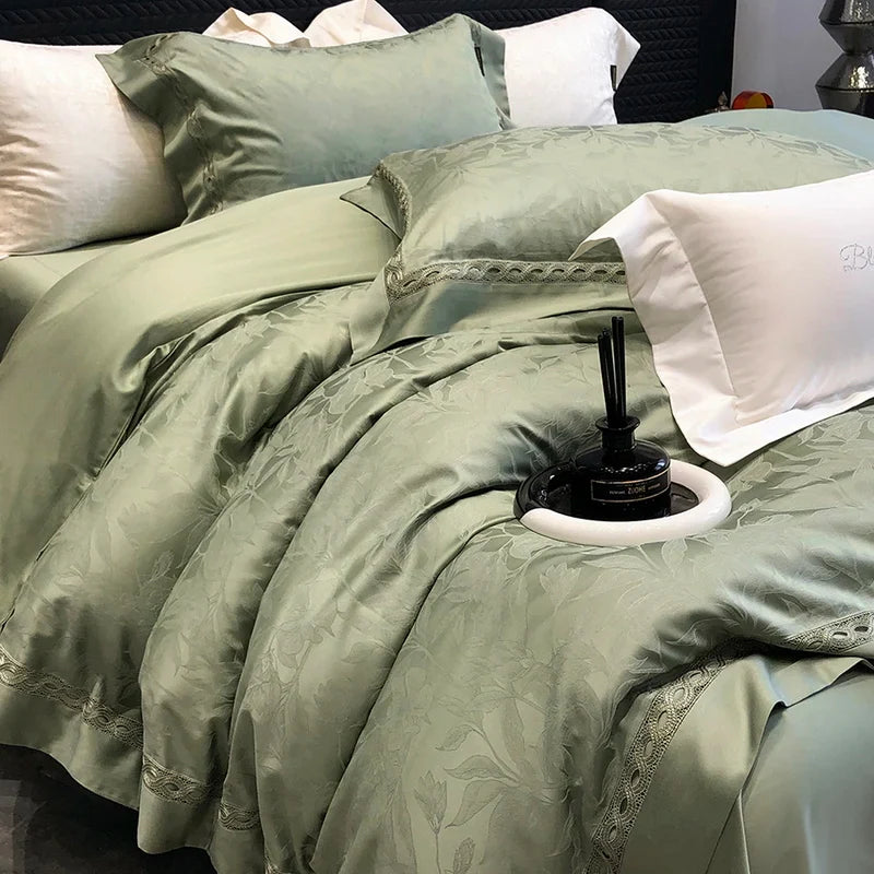 Afralia™ 1000TC Lyocell Cotton Jacquard Luxury Bedding Set with Soft Silky Feel