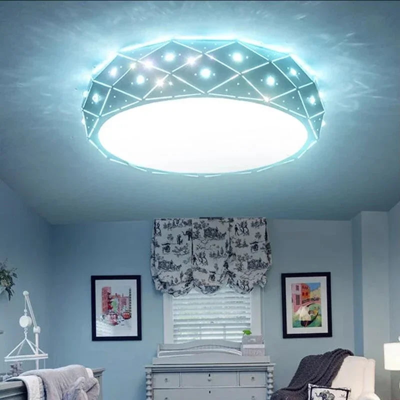 Afralia™ Pink Kawaii LED Ceiling Light for Girl's Bedroom
