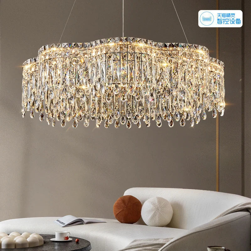Afralia™ Crystal Chandelier Modern Luxury Light for Living Room, Dining, Bedroom - 2024 New