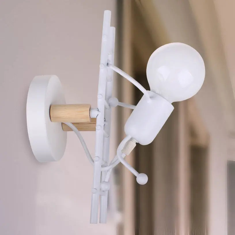 Afralia™ Industrial LED Wall Sconce Iron Bedside Lamp Retro Loft Indoor Lighting