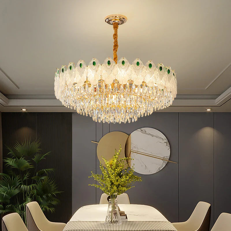 Afralia™ Crystal Chandelier Light Luxury Living Room French 2024 New Zhongshan Lamps