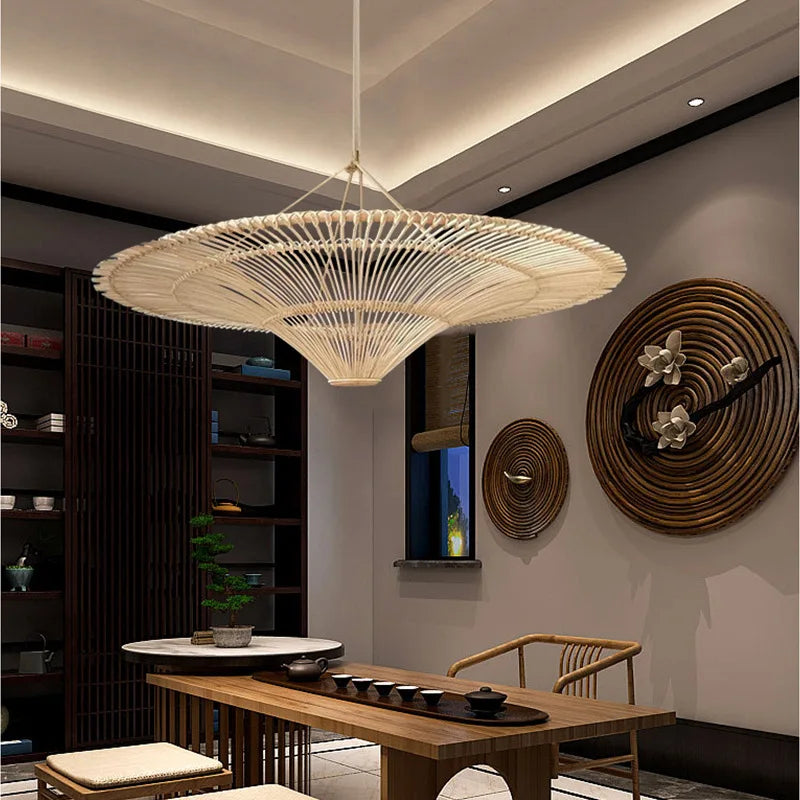 Afralia™ Nordic Rattan Chandelier: Stylish Wicker Lighting for Home Décor