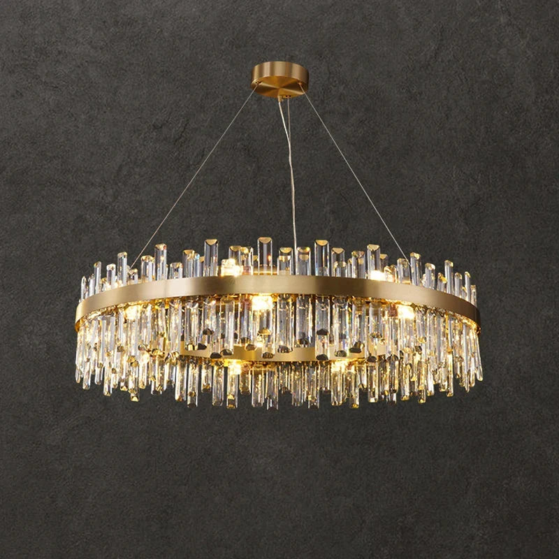 Afralia™ Modern K9 Crystal Chandelier for Luxury Living Room, Bedroom, and Kitchen Island