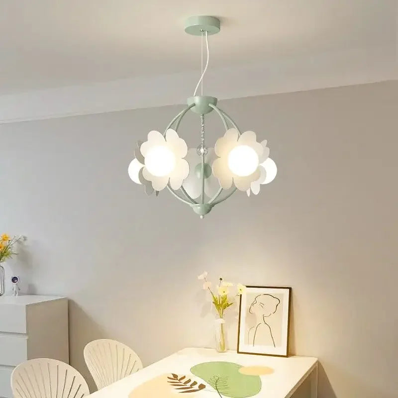 Afralia™ LED Flower Chandelier: French Retro Style for Bedroom, Living Room, Restaurant