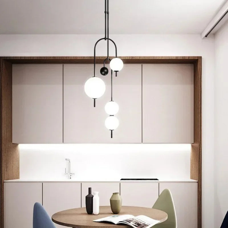 Afralia™ Minimalist Mobile Chandelier for Living Room, Bedroom, Restaurant, Shop Decor
