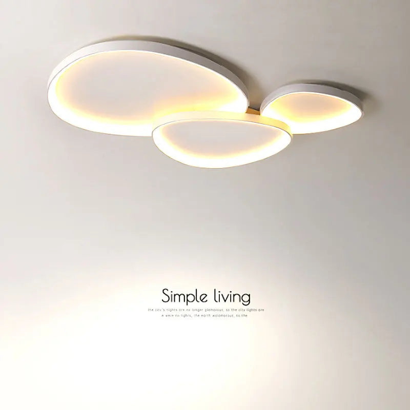 Afralia™ Minimalist LED Ceiling Chandelier Dimmable Lighting Fixture for Home Decor