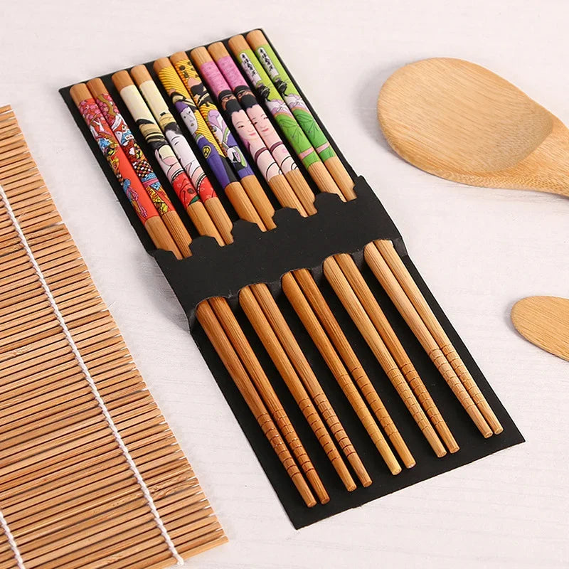 Afralia™ Bamboo Sushi Maker Set: Roll Making Kits with Sushi Blade & Curtain