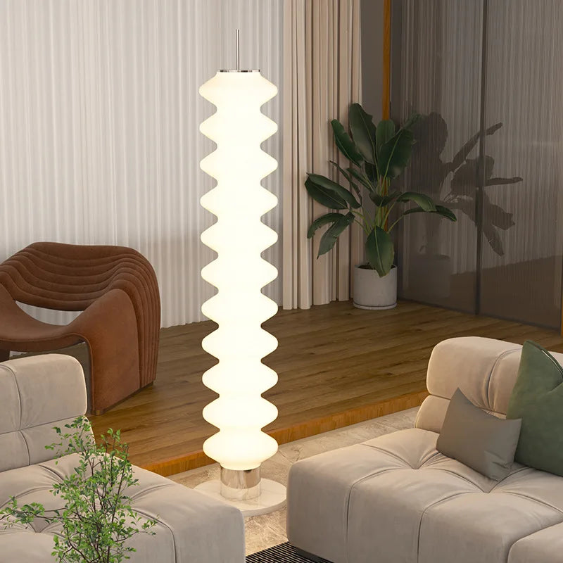 Afralia™ LED Gourd Sanding Floor Lamp: Nordic Design for Living Room, Bedroom & Shop