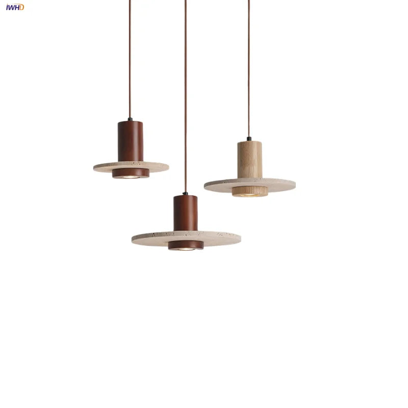 Afralia™ Wood LED Pendant Lamp for Elegant Room Decor & Wabi Sabi Style