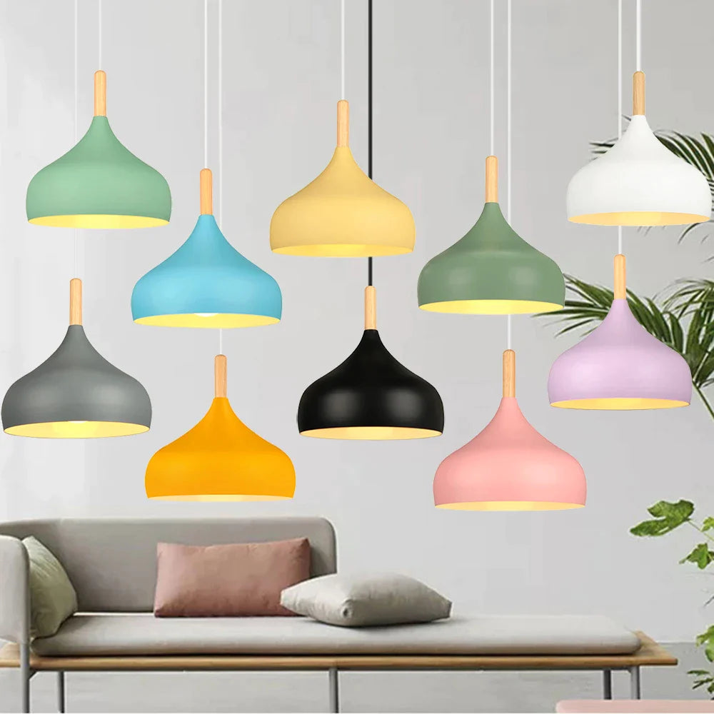 Afralia™ Macaron Color Pendant Light for Home, Restaurant, Bar - Nordic Modern Chandelier