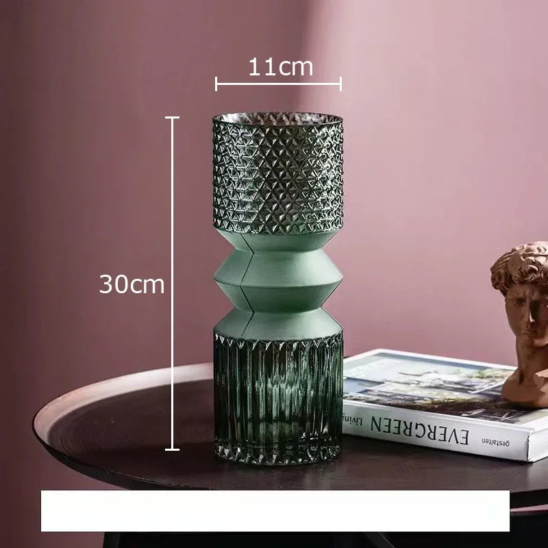 Afralia™ Crystal Clear Glass Vase Hydroponic Floral Arrangement Pot