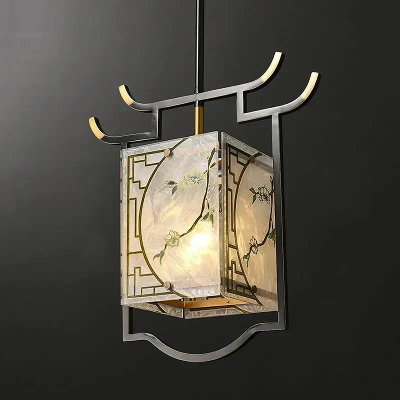 Afralia™ Chinese-Style Copper Decorative Hall Bedroom Bedside Balcony Bar