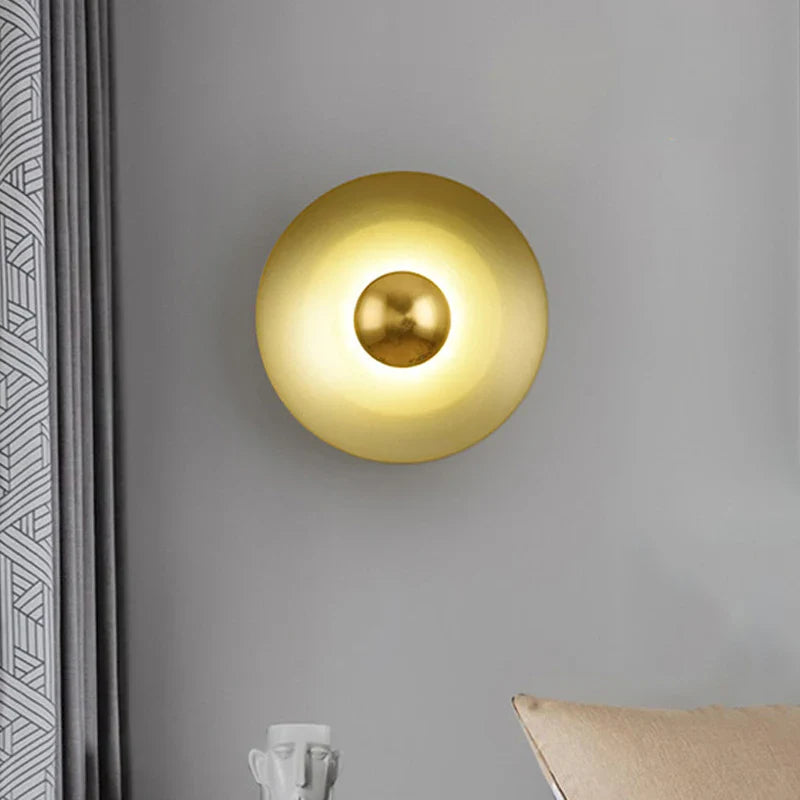 Afralia™ Golden Macaroon LED Wall Lamp for Bedroom & Living Room